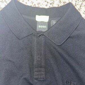 Men's Black Hugo Boss polo shirt